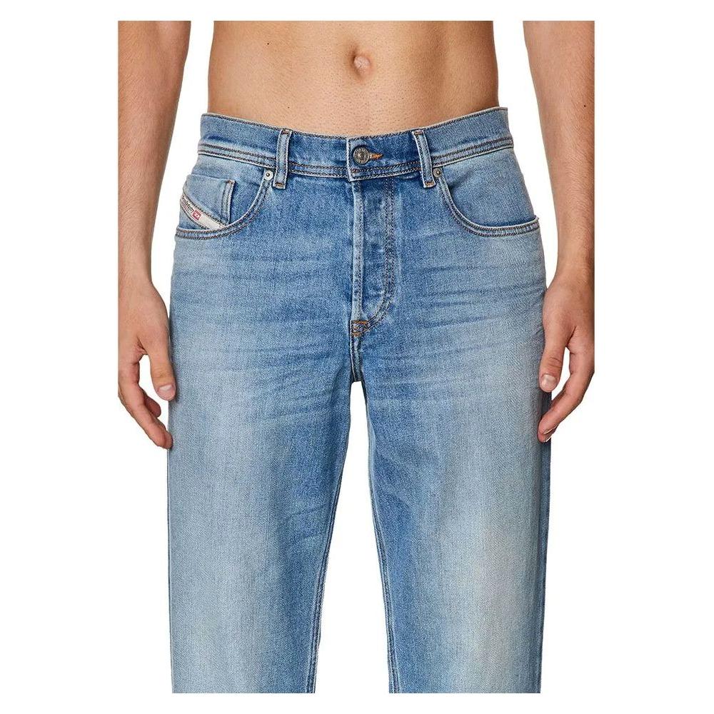 Diesel Light Blue Cotton Jeans & Pant Diesel Light Slate Gray