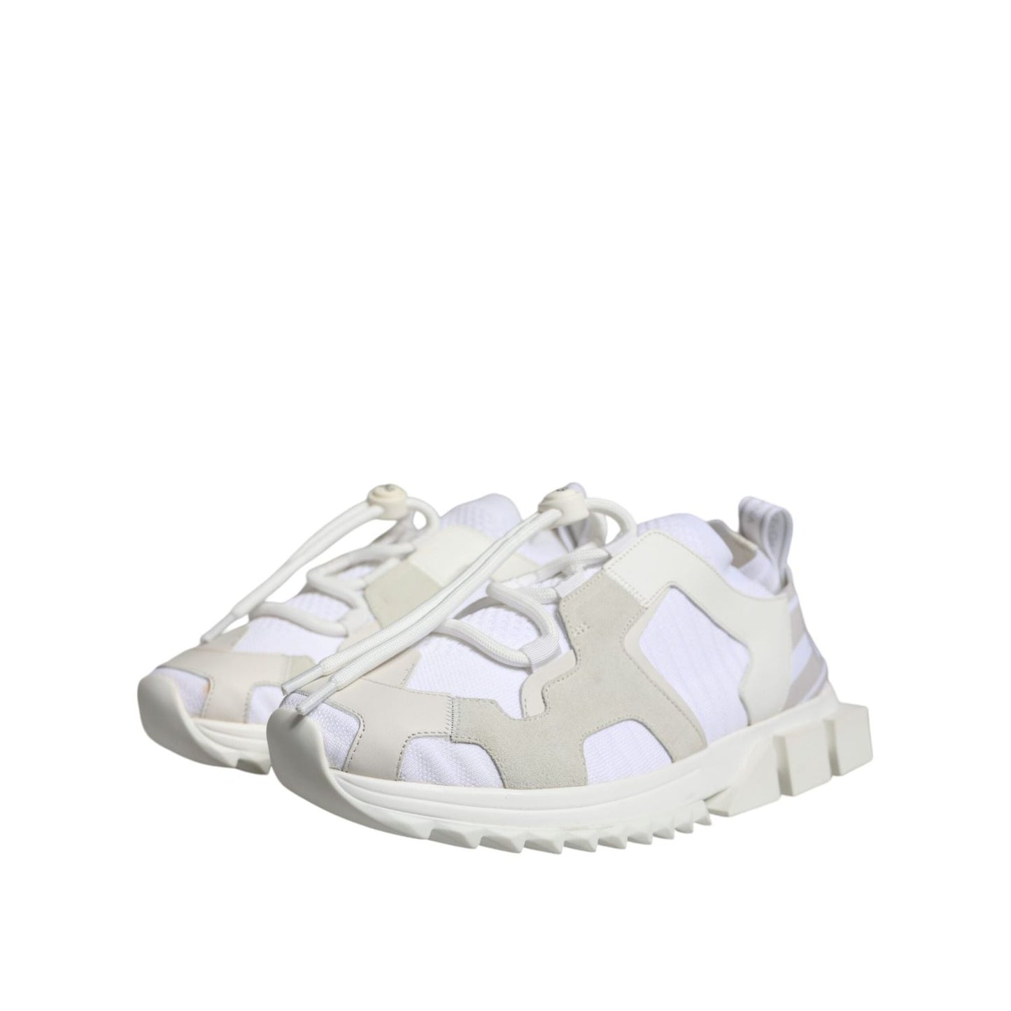 Dolce & Gabbana White Mesh Sorrento Trekking Sneakers Shoes LA6177#1-37