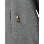 Dolce & Gabbana Gray Cotton Blend Embellished Tee T-shirt
