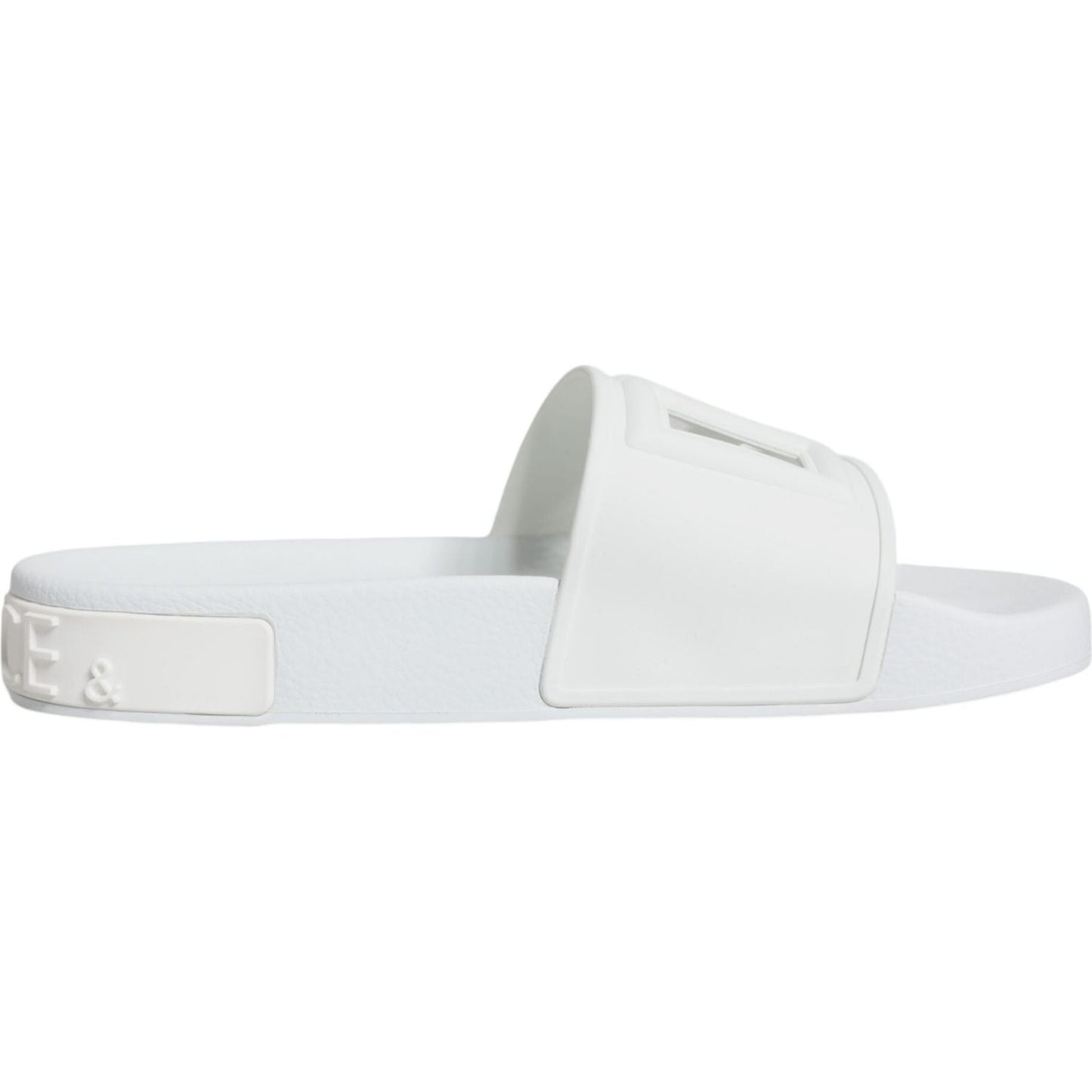 Dolce & Gabbana White Rubber Slides Sandals Beachwear Shoes Dolce & Gabbana Lavender