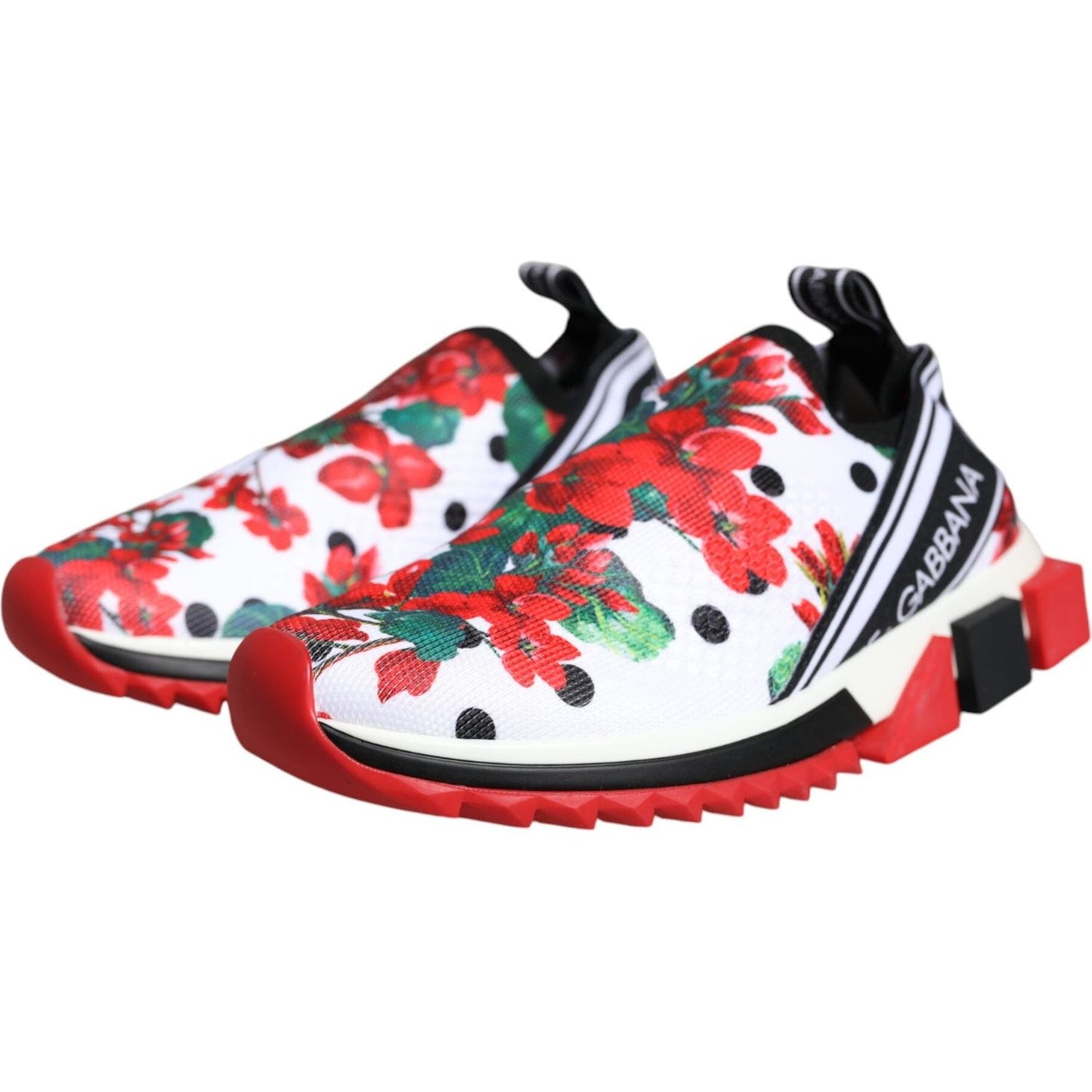 Dolce & Gabbana Multicolor Geranium Sorrento Sneakers Shoes Dolce & Gabbana Dark Slate Gray