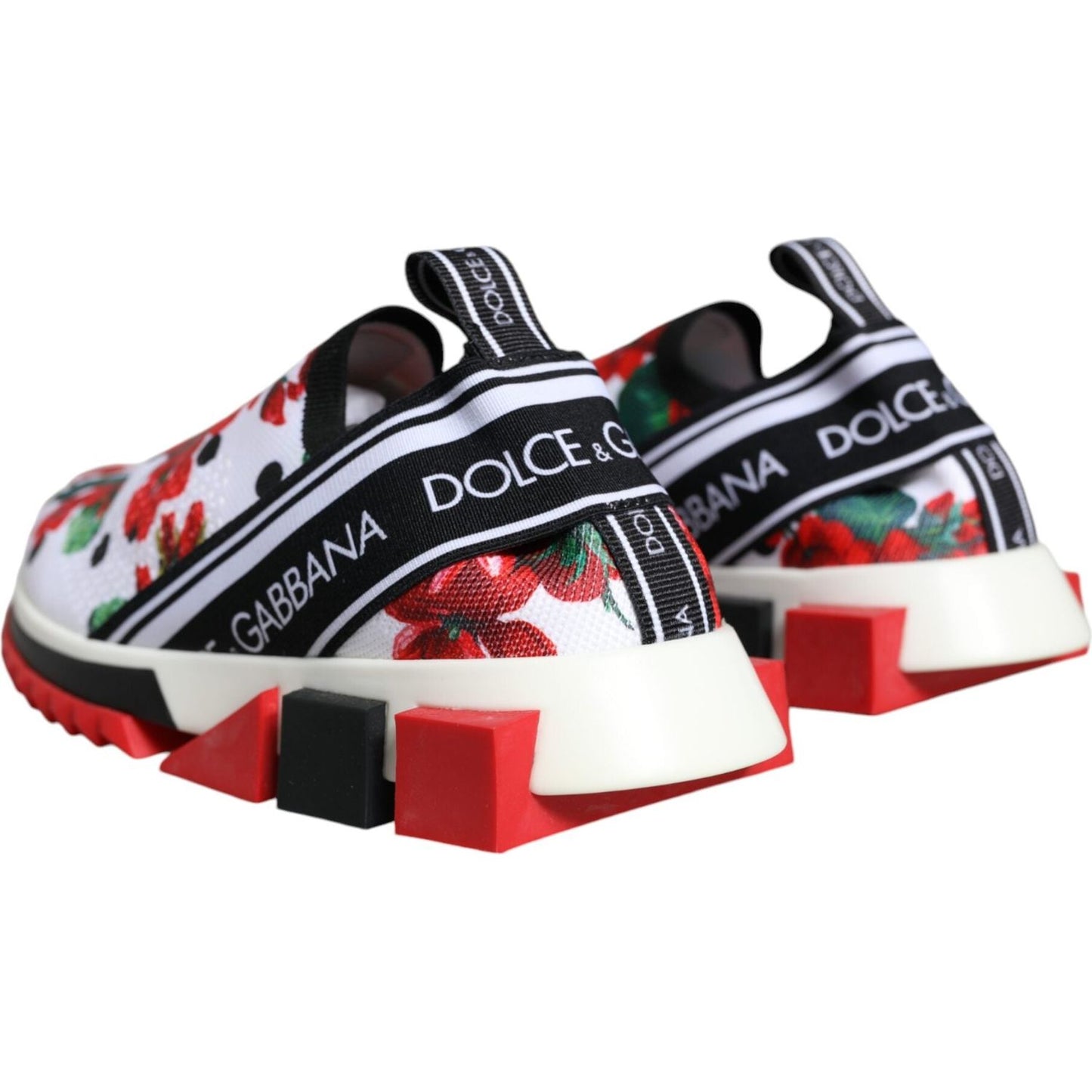 Dolce & Gabbana Multicolor Geranium Sorrento Sneakers Shoes Dolce & Gabbana Black