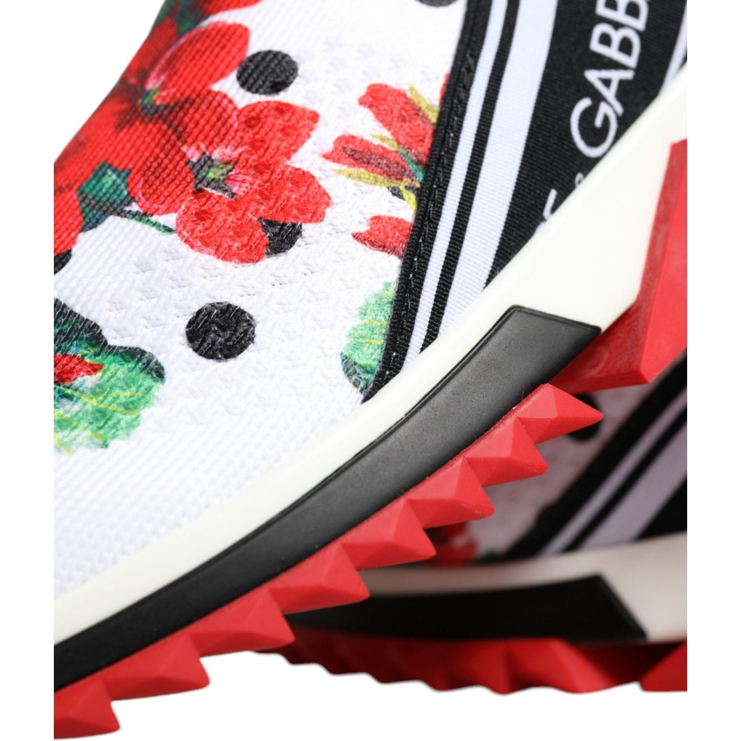 Dolce & Gabbana Multicolor Geranium Sorrento Sneakers Shoes Dolce & Gabbana Light Gray