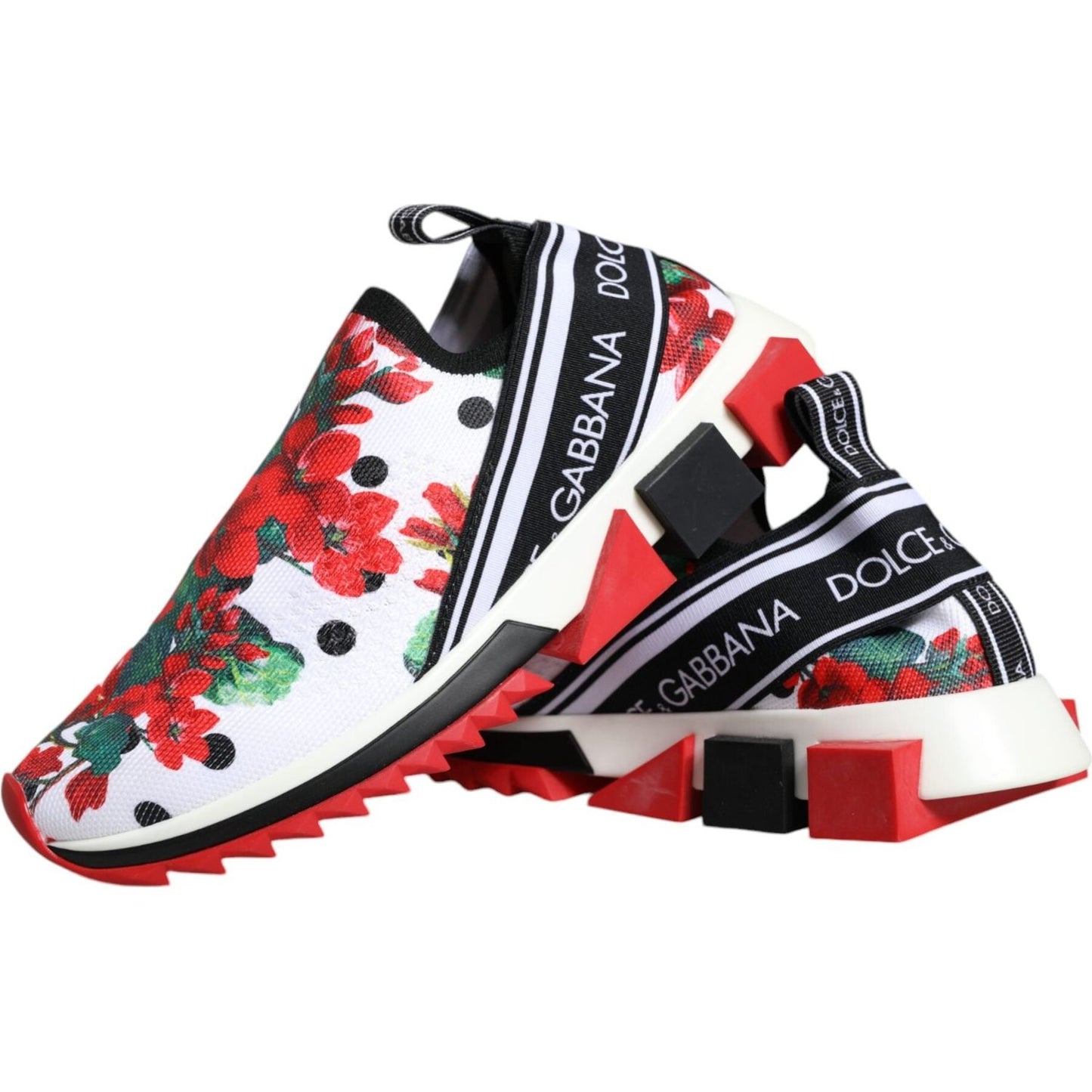 Dolce & Gabbana Multicolor Geranium Sorrento Sneakers Shoes Dolce & Gabbana Dark Slate Gray