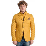 Roberto Pepe Luxury Yellow Wool Men Jacket RO-24671-IT48 | M