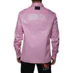 Dolce & Gabbana Pink Cotton Collared Button Down Shirt TSH86584-40