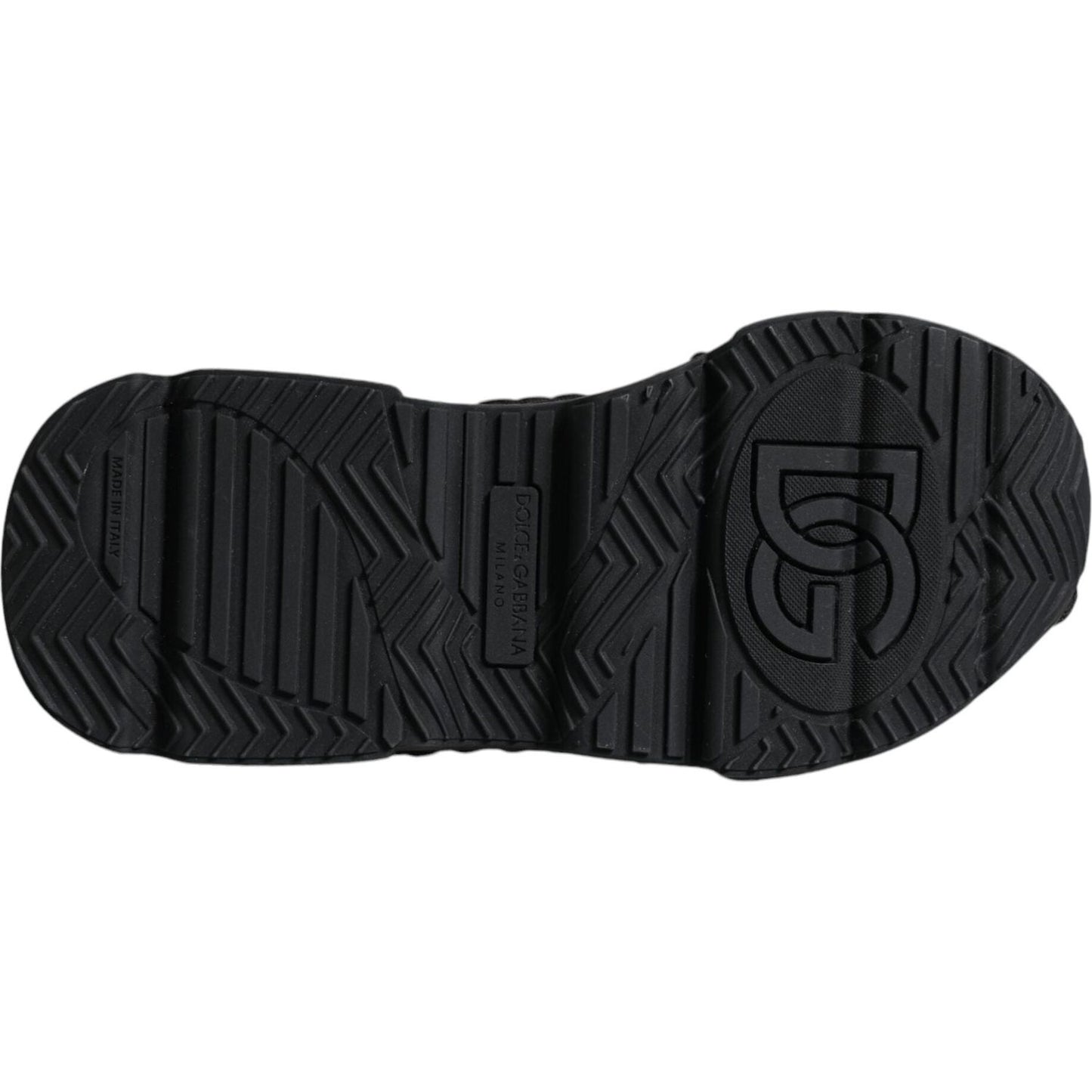 Dolce & Gabbana Black Knitted Daymaster Sneakers Shoes Dolce & Gabbana Black