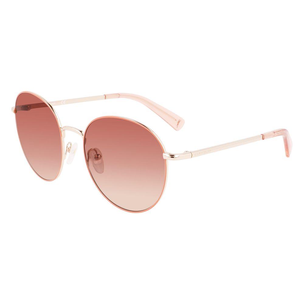Longchamp Brown Metal Sunglasses Longchamp Tan