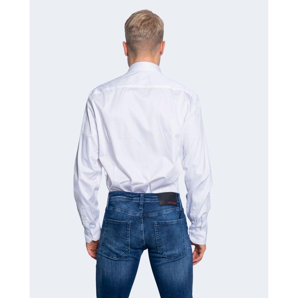 Armani Exchange White Cotton Shirt Armani Exchange Lavender