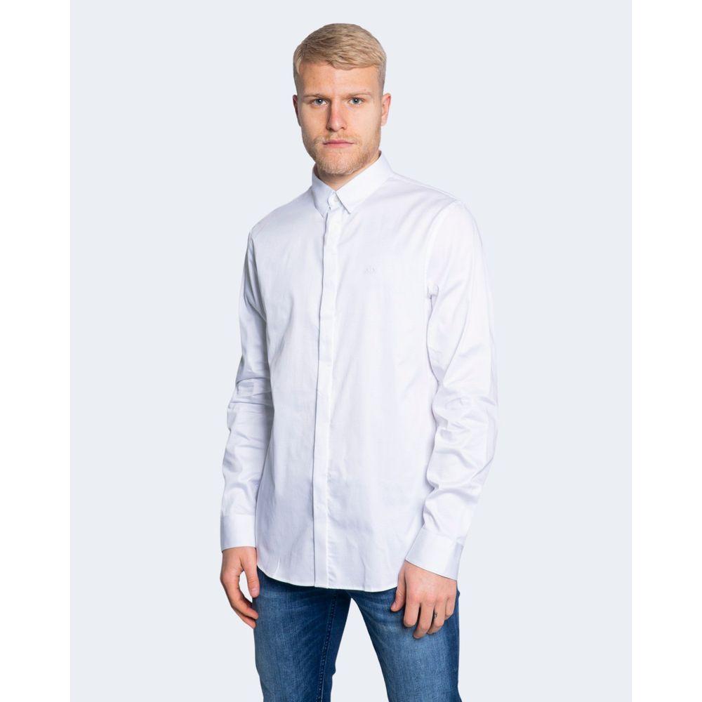 Armani Exchange White Cotton Shirt Armani Exchange Lavender