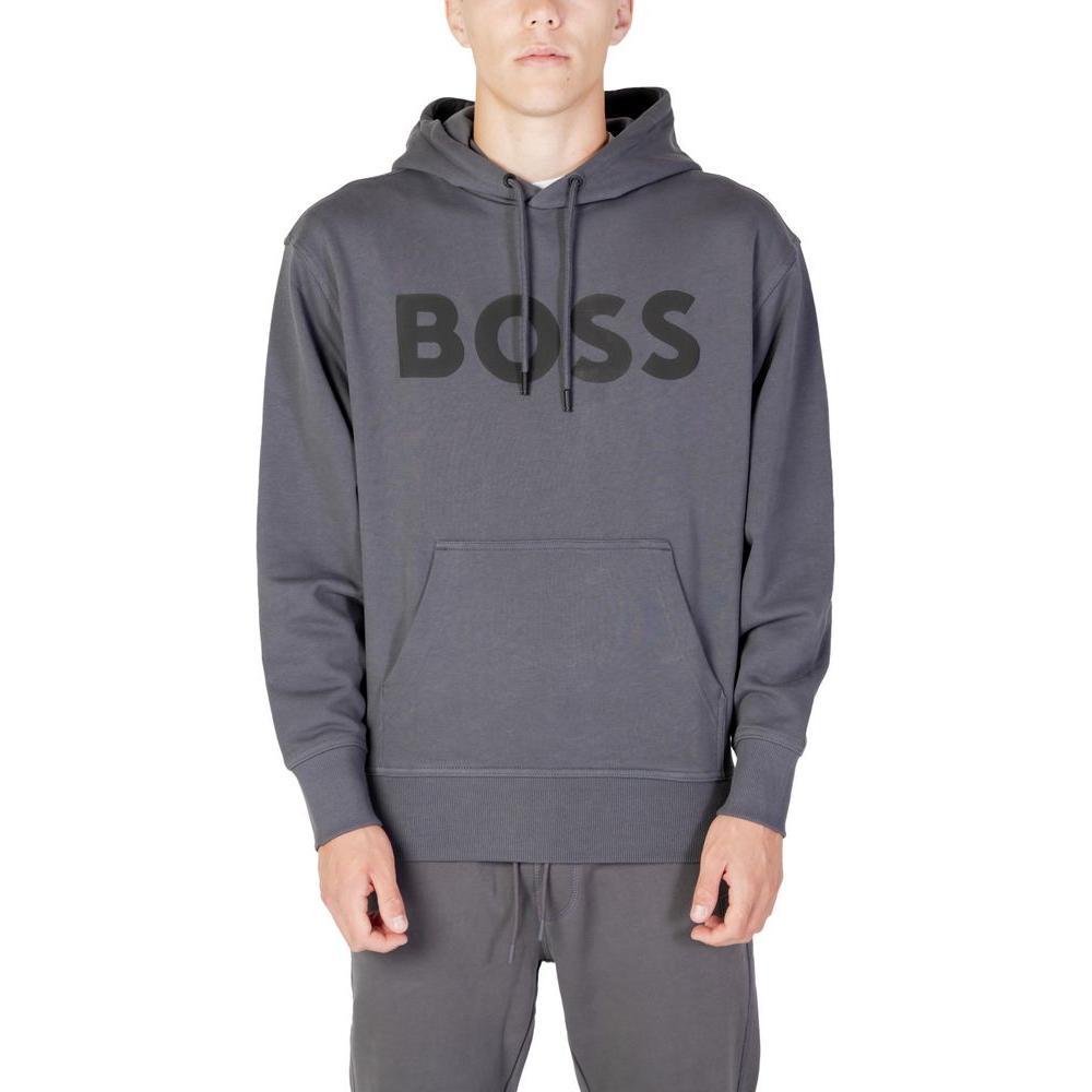 Hugo Boss Gray Cotton Hoody BO-10988500138-IT44 | S