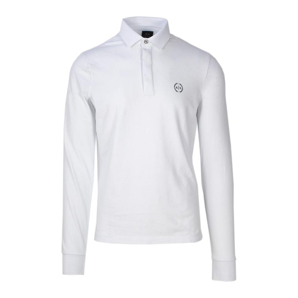 Armani Exchange White Cotton T-Shirt Armani Exchange Light Gray