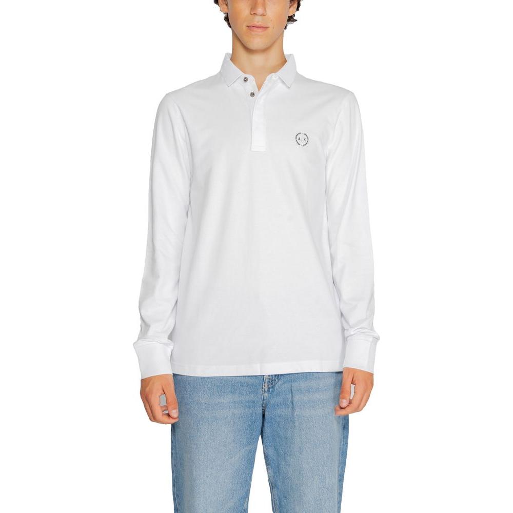 Armani Exchange White Cotton T-Shirt Armani Exchange Light Gray