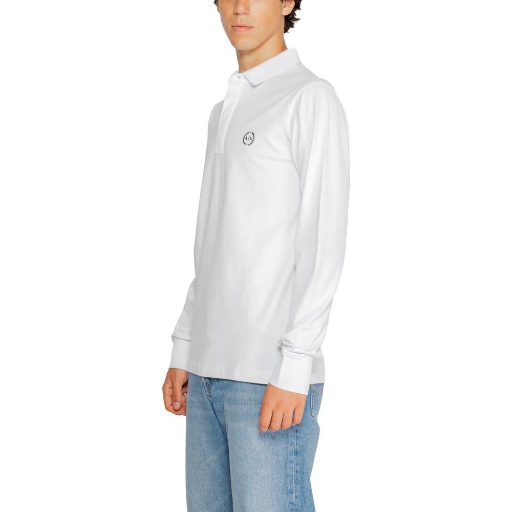 Armani Exchange White Cotton T-Shirt Armani Exchange Light Gray