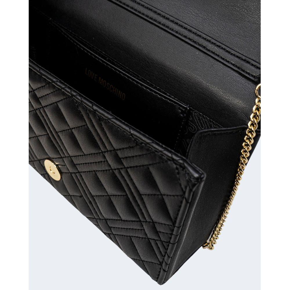 Love Moschino Black Polyethylene Handbag Love Moschino Lavender