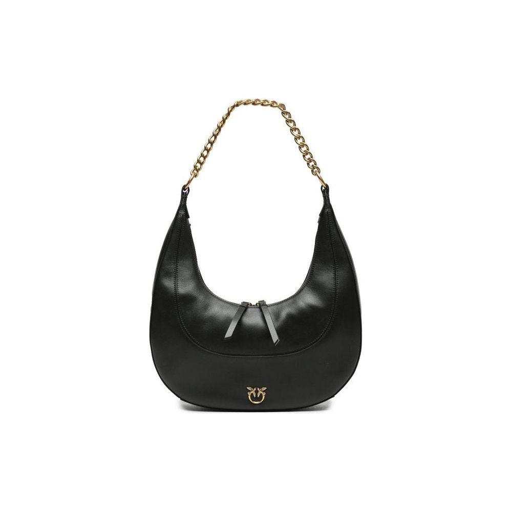 PINKO Black Leather Handbag PINKO Dark Slate Gray