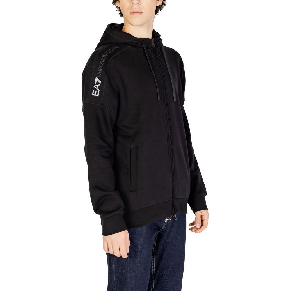 EA7 Emporio Armani Black Cotton Hoody EA-14717400009-IT42 | XS