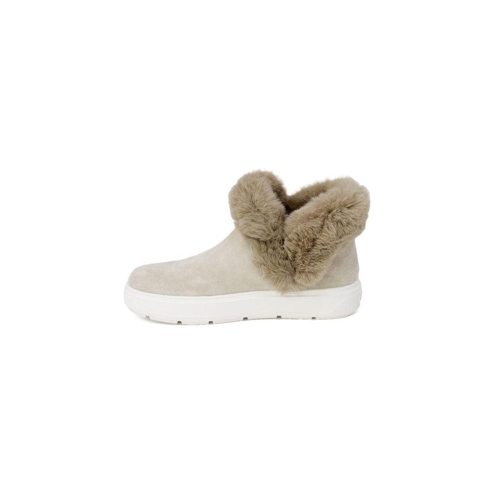 Love Moschino Beige Leather Sneaker Love Moschino Light Gray