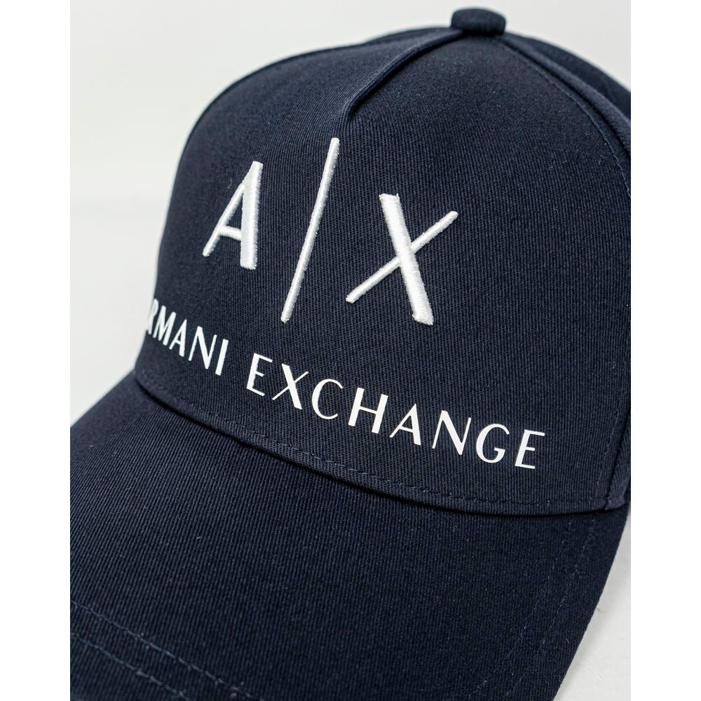 Armani Exchange Blue Cotton Caps Baseball Hat AR-6517000010-UNI