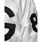 Dolce & Gabbana White Polyester Logo Full Zip Bomber Jacket JKT3867-50