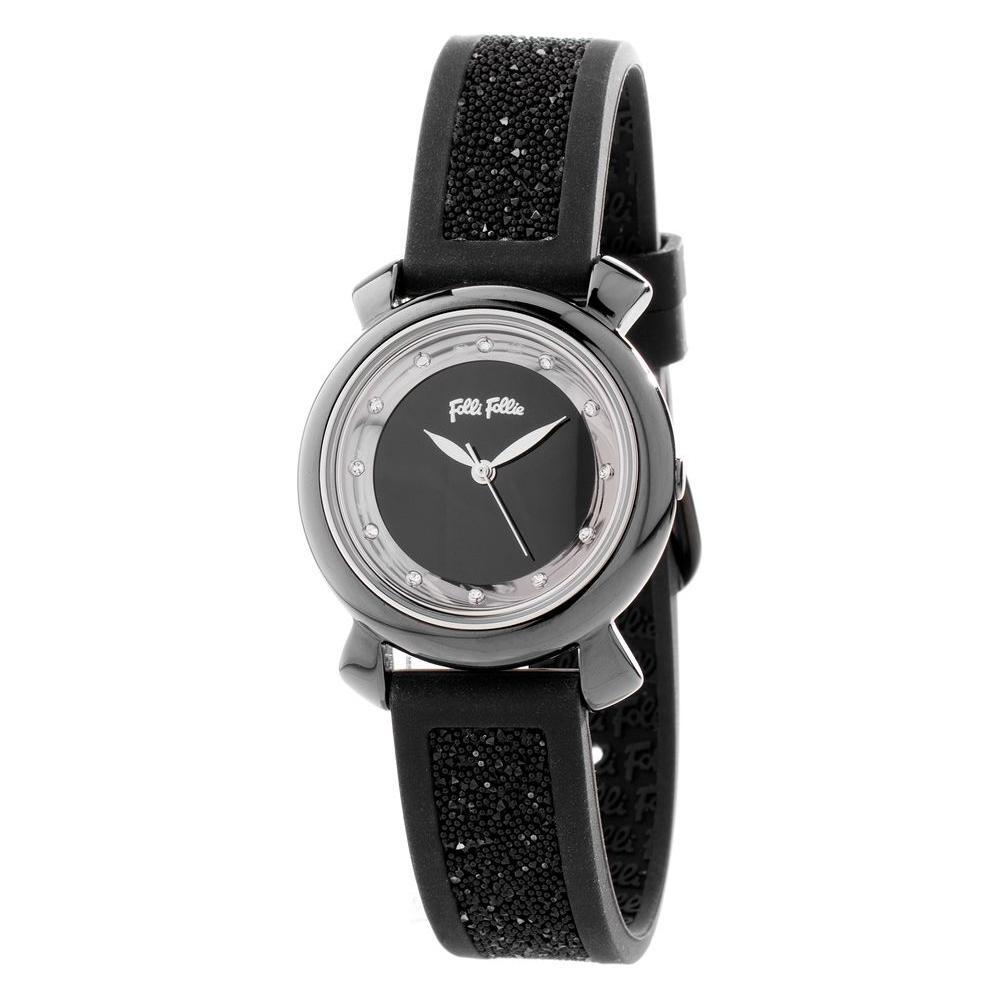 Folli Follie Black Plastic Watch