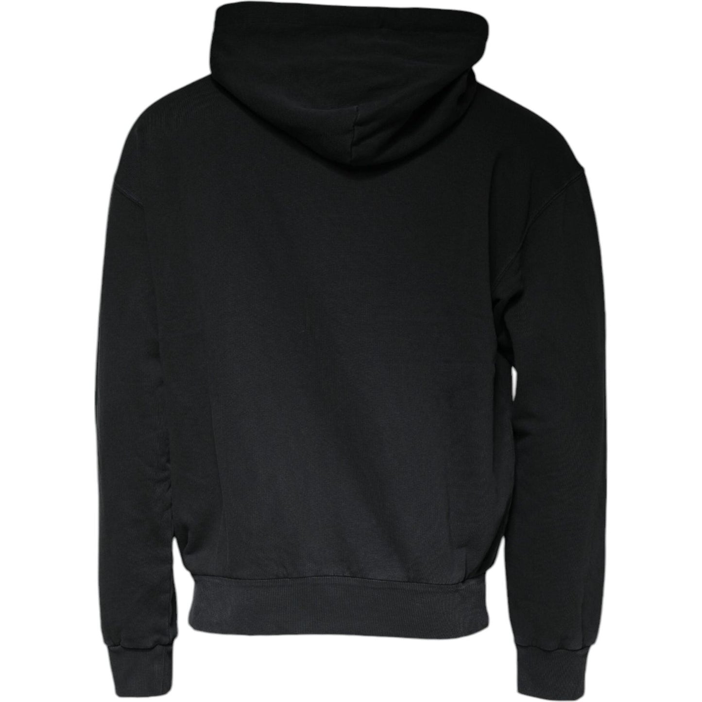 Dolce & Gabbana Black Logo Plaque Hooded Full Zip Sweater Dolce & Gabbana Black