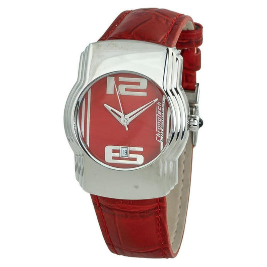 Chronotech Red Leather Watch