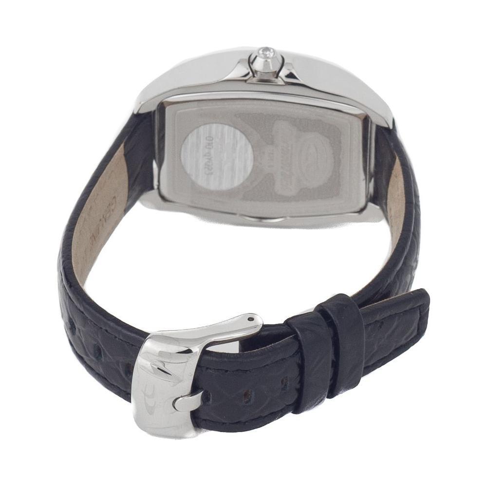 Chronotech Black Leather Dress Watch