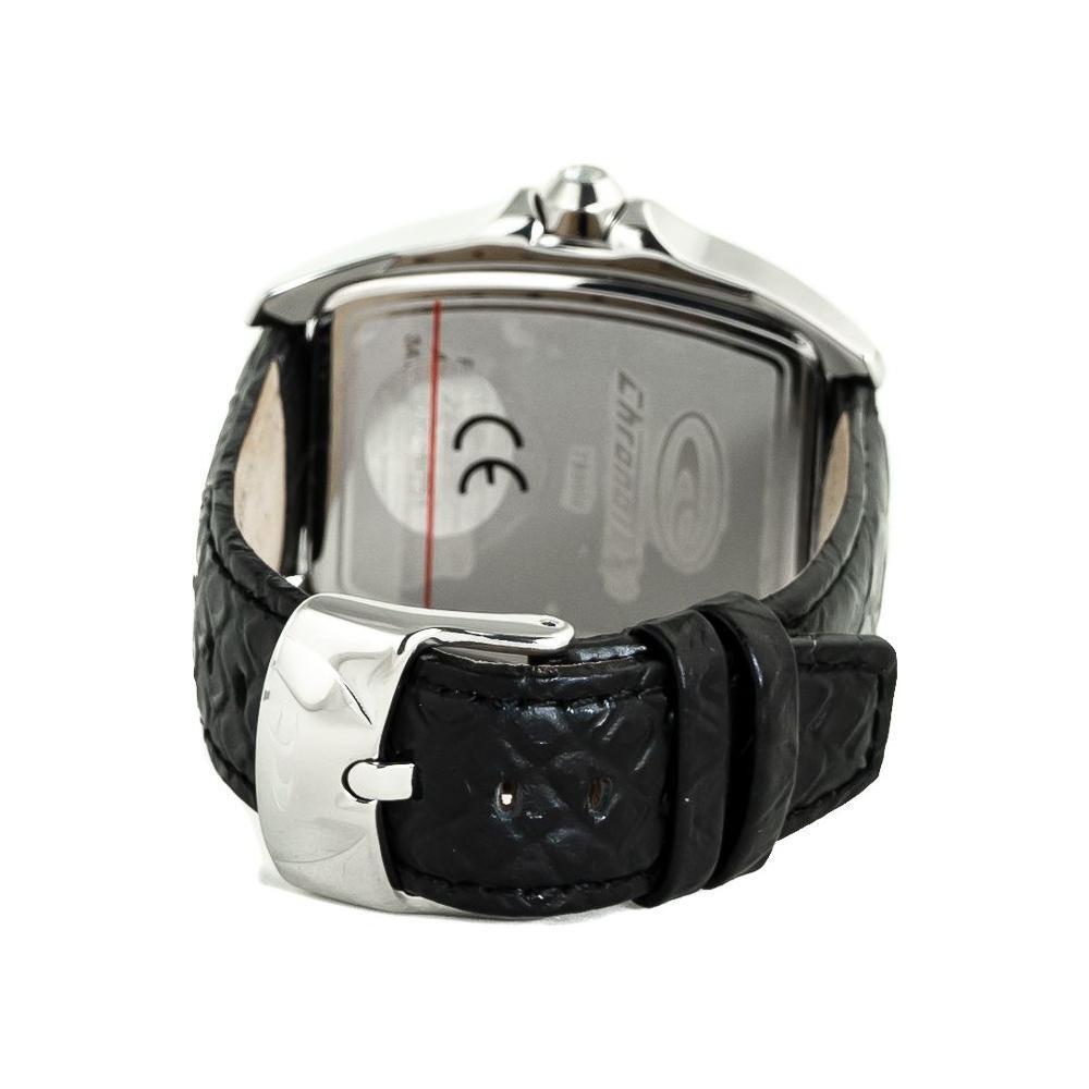 Chronotech Black Leather Dress Watch