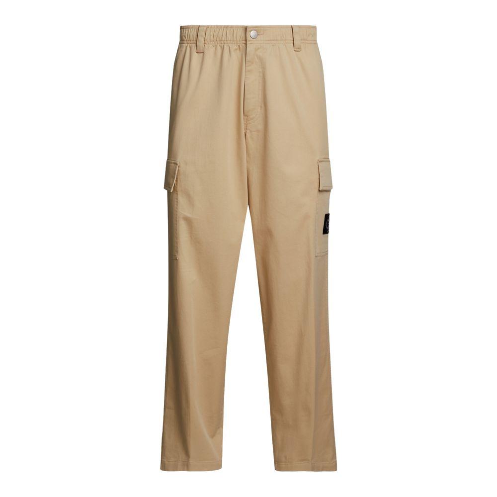 Calvin Klein Jeans Beige Recycled Cotton Jeans & Pant Calvin Klein Jeans Rosy Brown