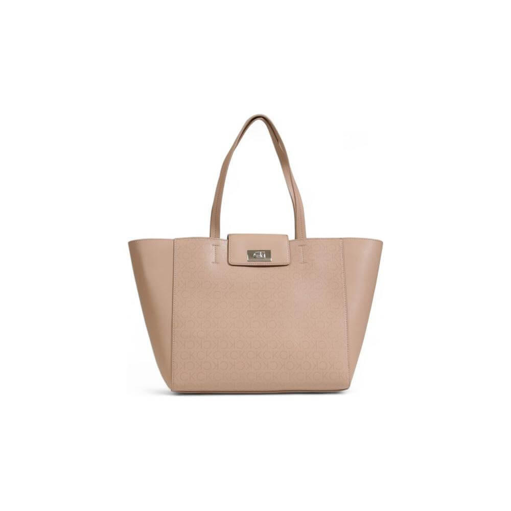 Calvin Klein Beige Recycled Polyester Handbag Calvin Klein Rosy Brown