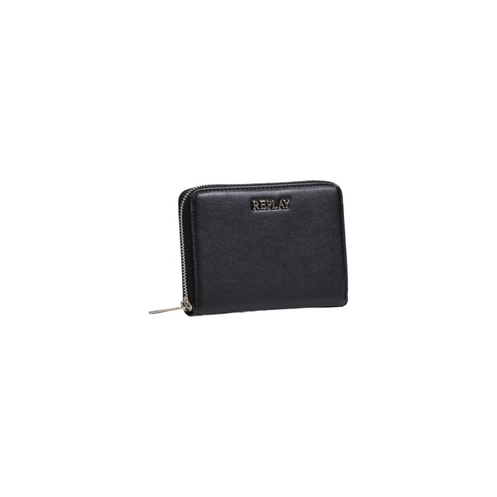 Replay Black Polyester Wallet Replay Dark Slate Gray