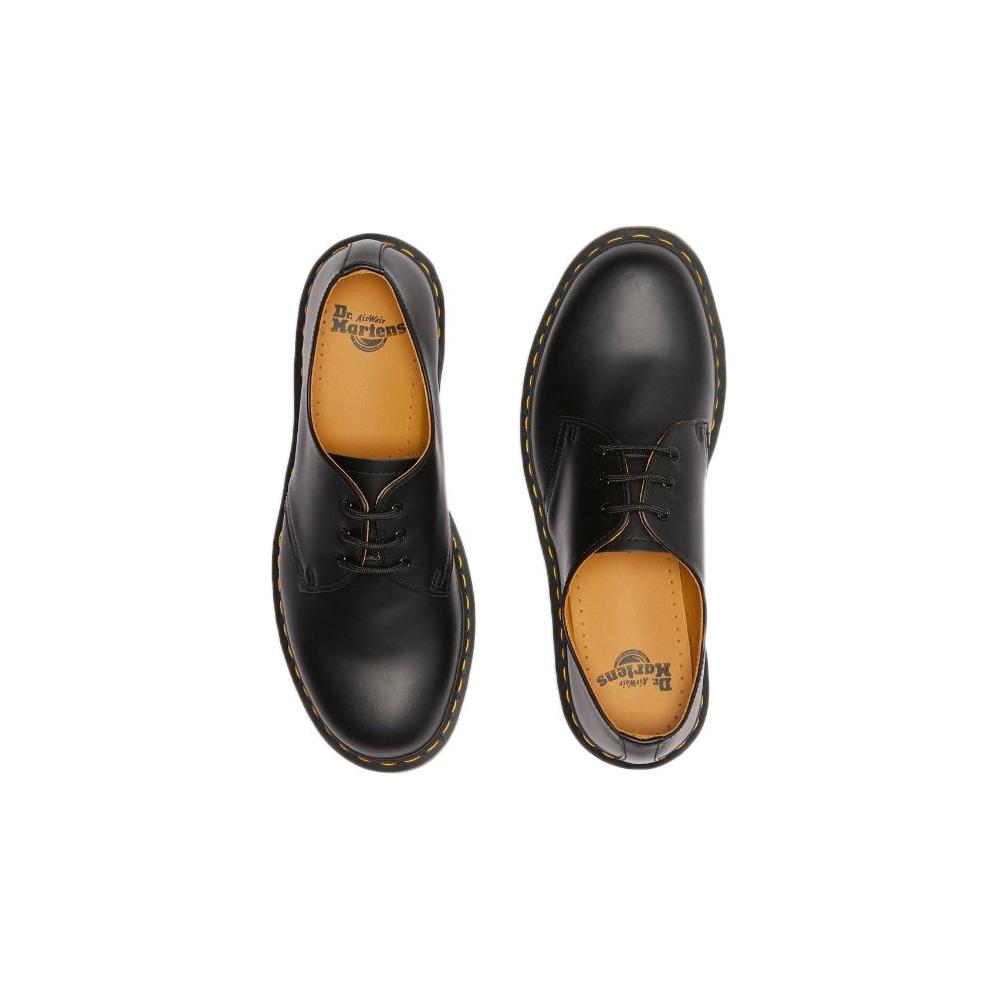 Dr. Martens Black Leather Flat Shoe