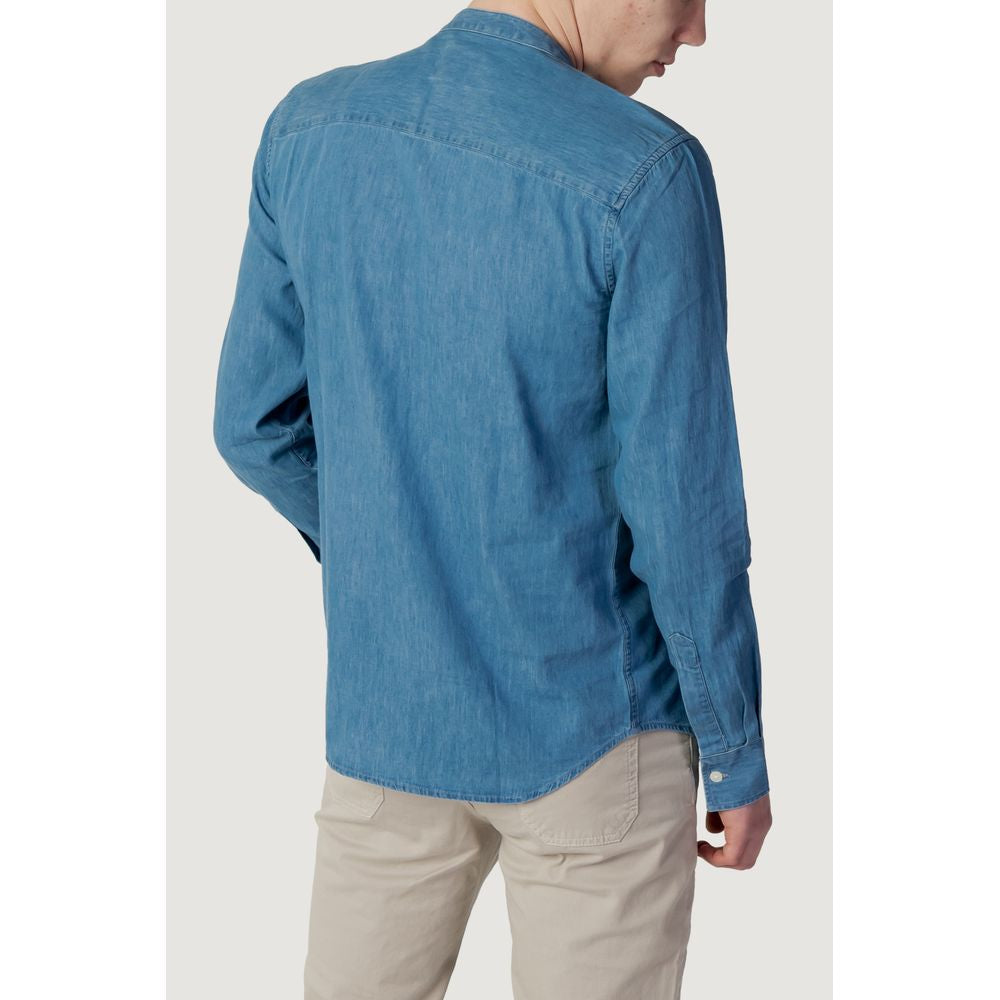 Peuterey Blue Cotton Shirt PE-11043000176-IT54 | XXL