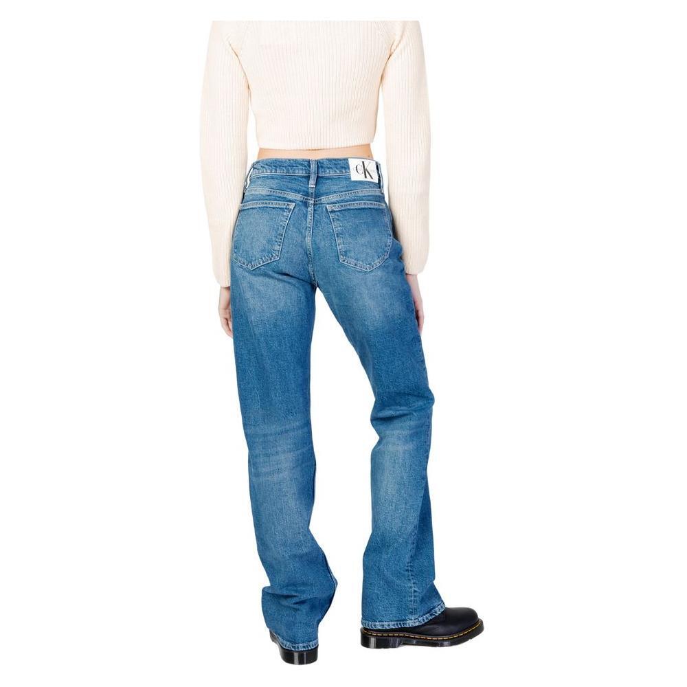 Calvin Klein Jeans Blue Cotton Mom Jean CA-13196100176-W32 | L32
