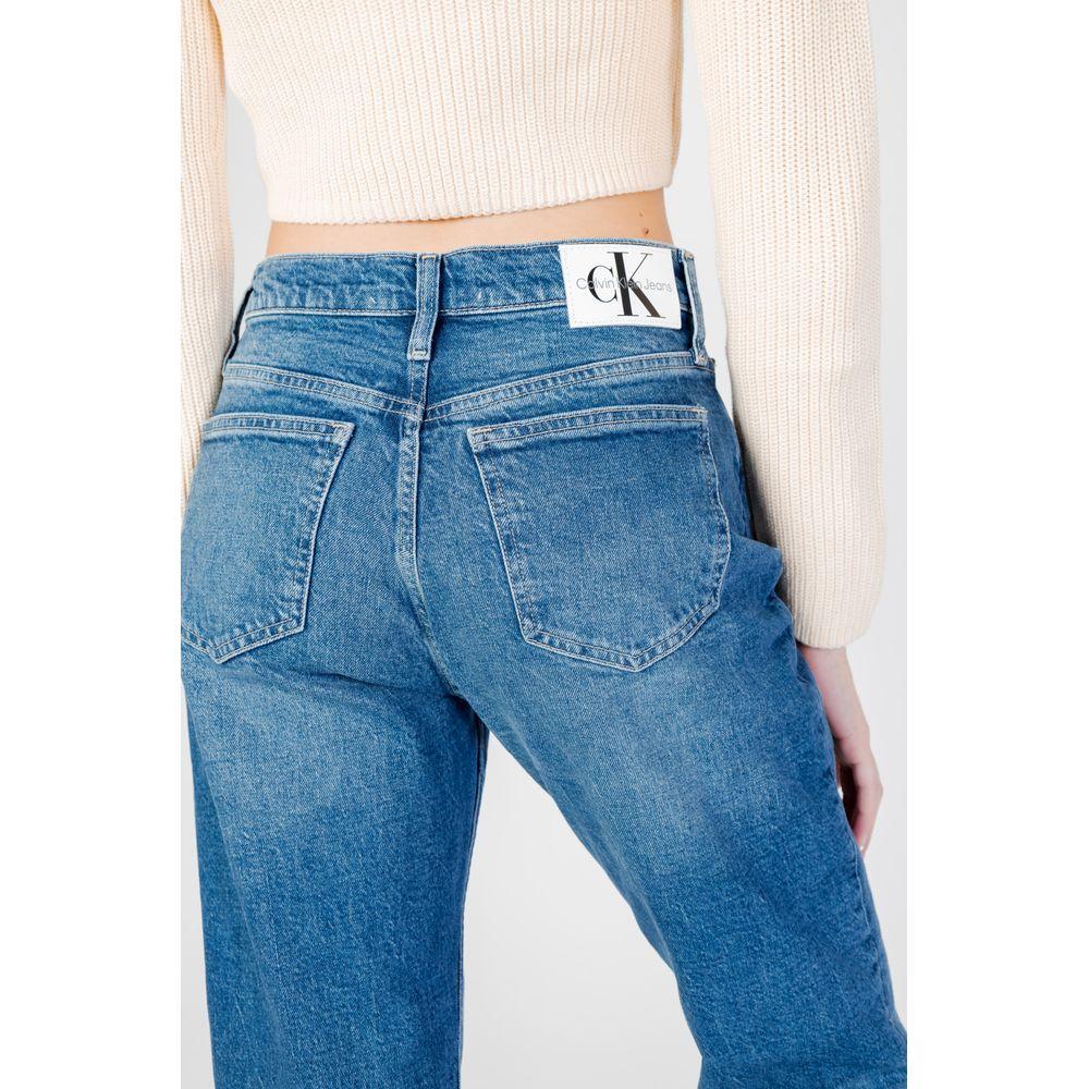 Calvin Klein Jeans Blue Cotton Mom Jean CA-13196100176-W32 | L32