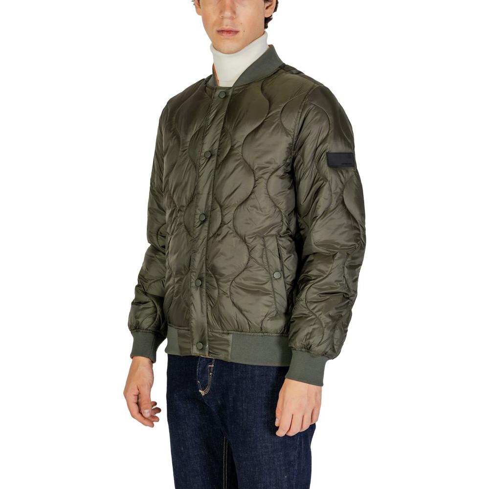Gianni Lupo Green Polyamide Jacket for Men, Fall/Winter Collection