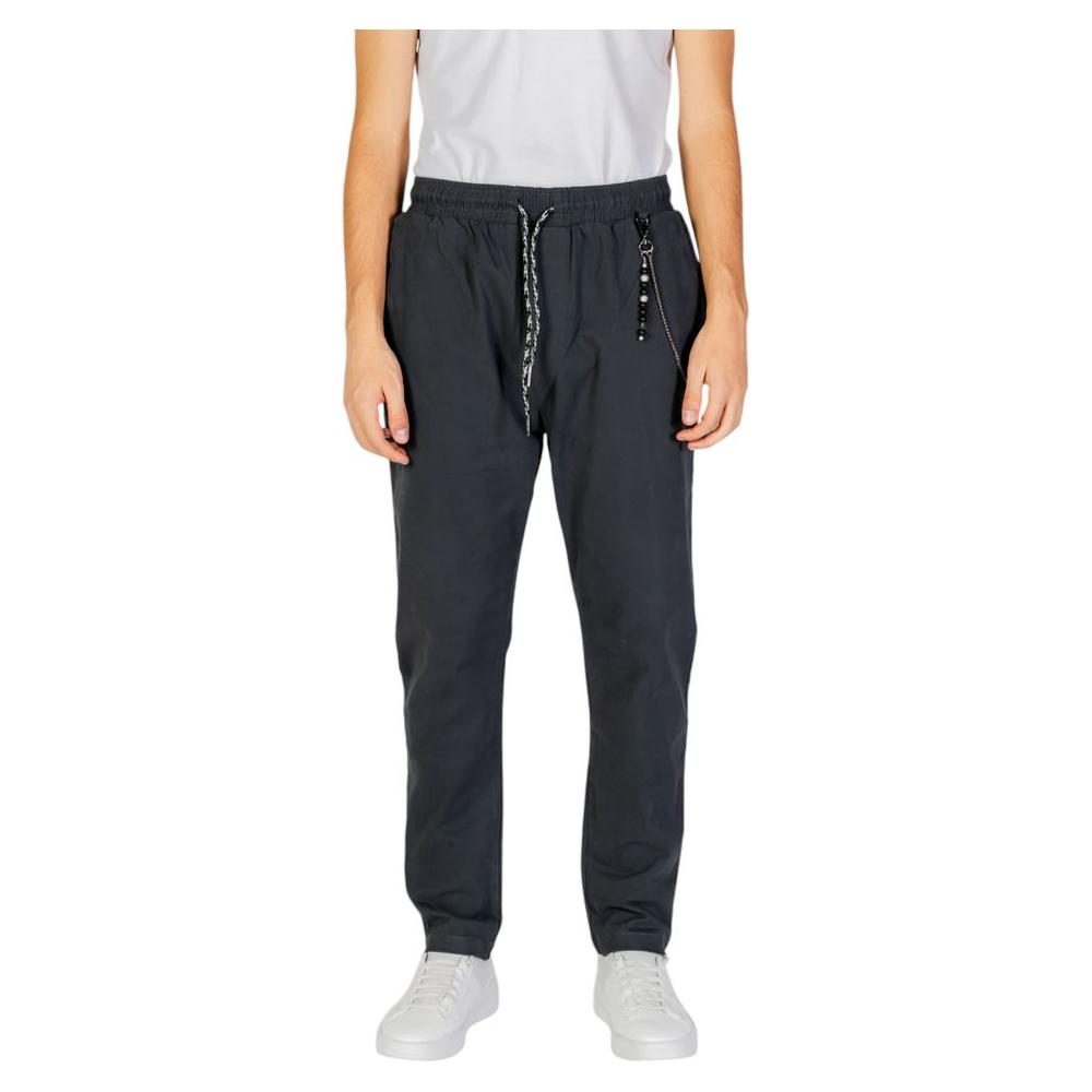 Gianni Lupo men's gray cotton jeans and pants, fall/winter collection, 97% cotton 3% elastane, casual style, front view