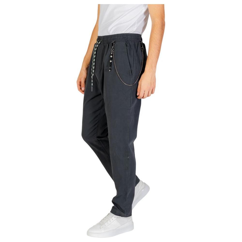 Men's Gianni Lupo Gray Cotton Jeans & Pants, Fall/Winter Collection, 97% Cotton, 3% Elastane, Stylish Casual Wear