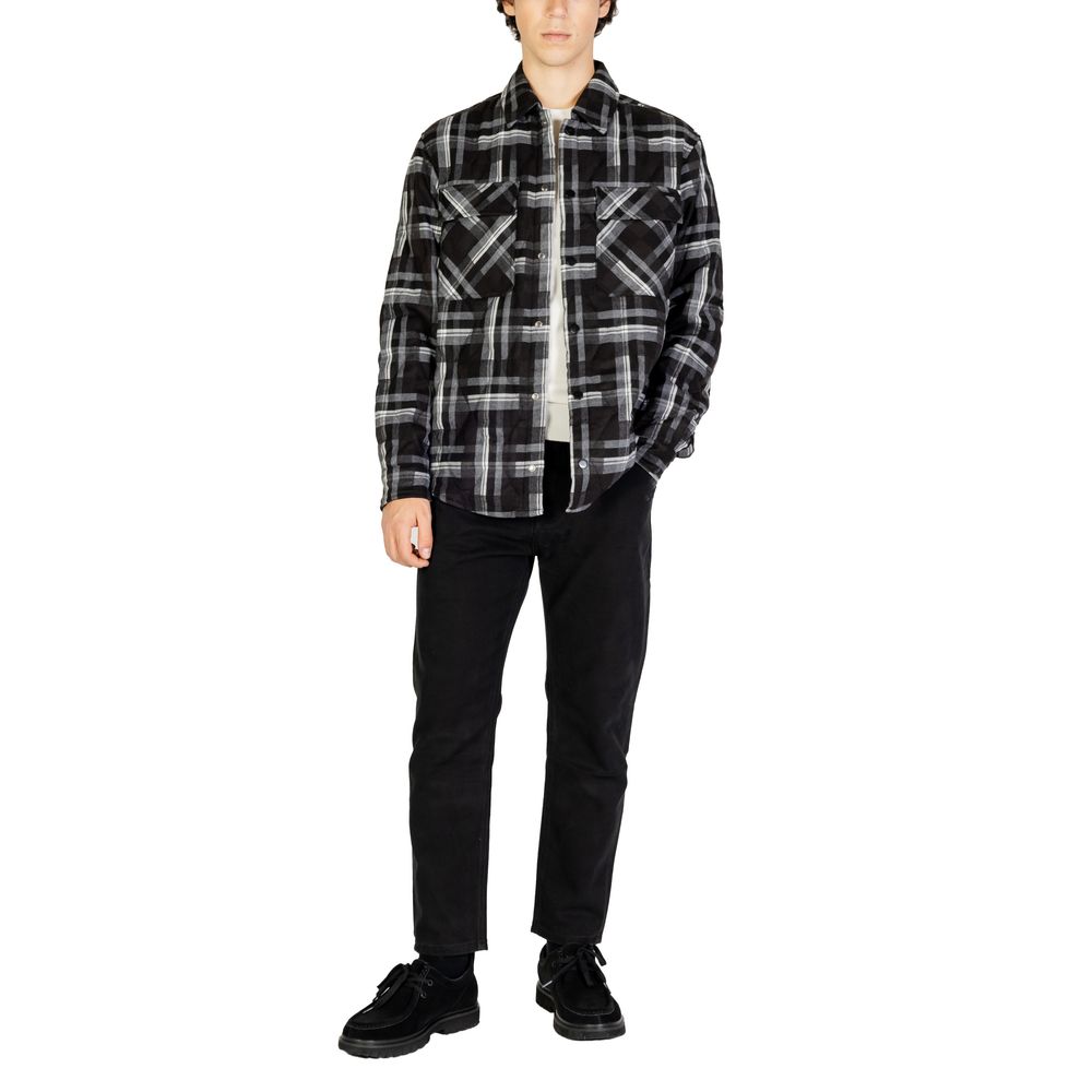 Gianni Lupo Black Polyester Coat