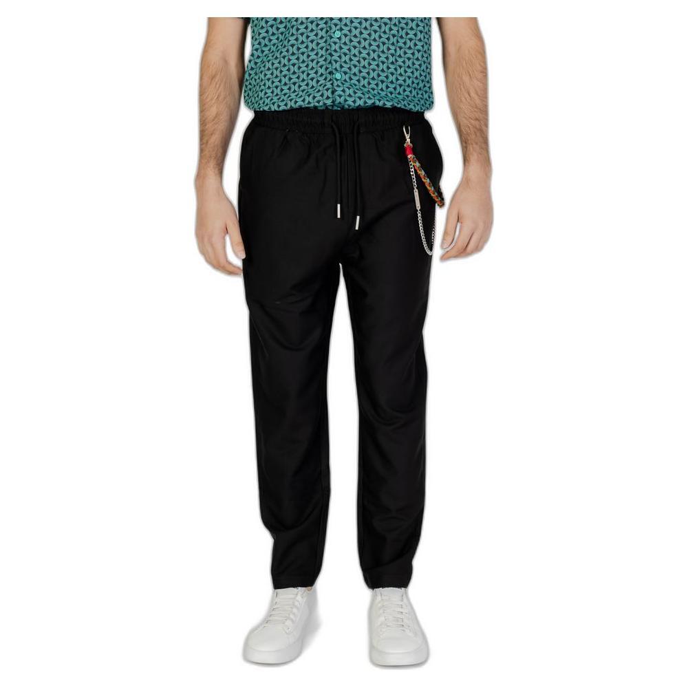 Gianni Lupo Black Polyester Pant GI-13515400009-IT54 | XXL