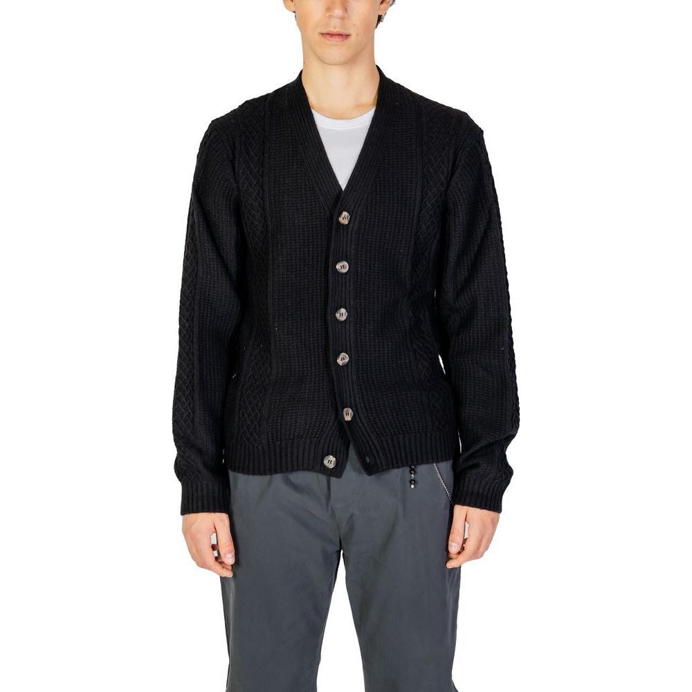 Hamaki-Ho Black Polyester Cardigan HA-15661500009-IT46 | M