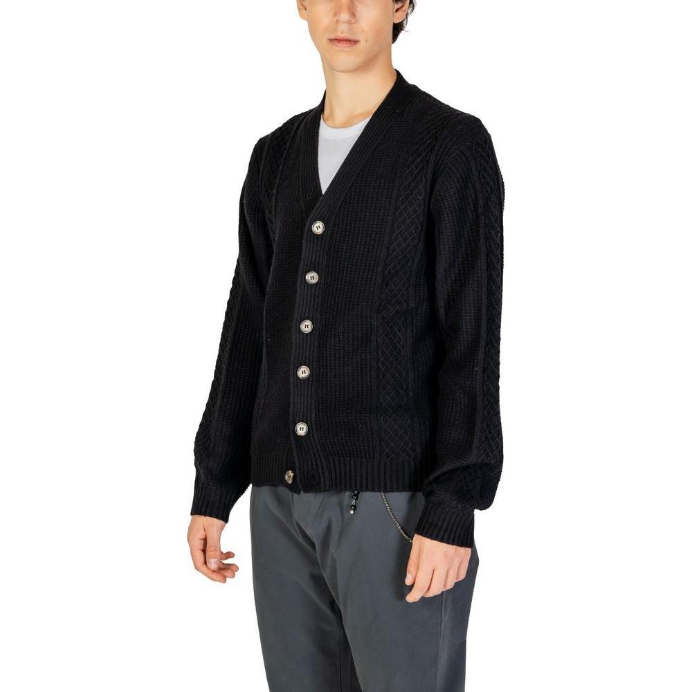 Hamaki-Ho Black Polyester Cardigan HA-15661500009-IT46 | M