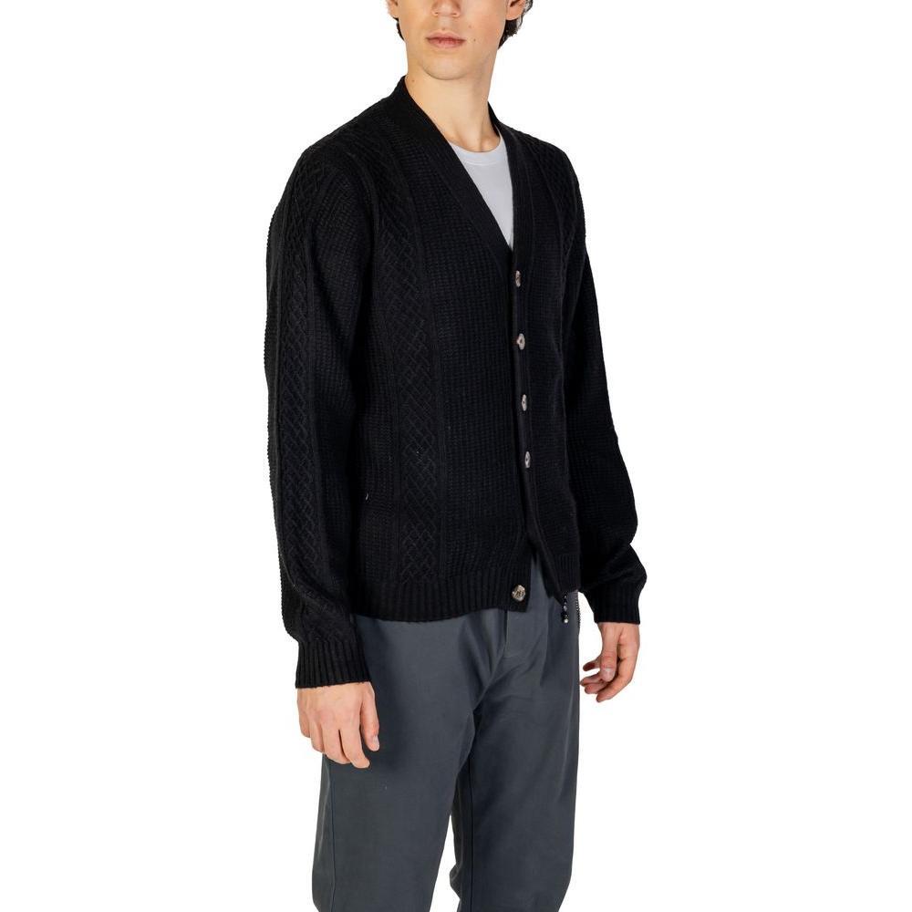 Hamaki-Ho Black Polyester Cardigan HA-15661500009-IT46 | M
