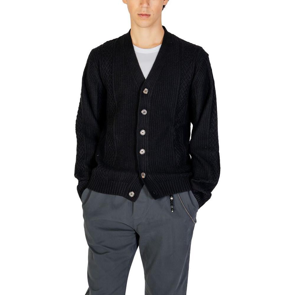 Hamaki-Ho Black Polyester Cardigan HA-15661500009-IT46 | M