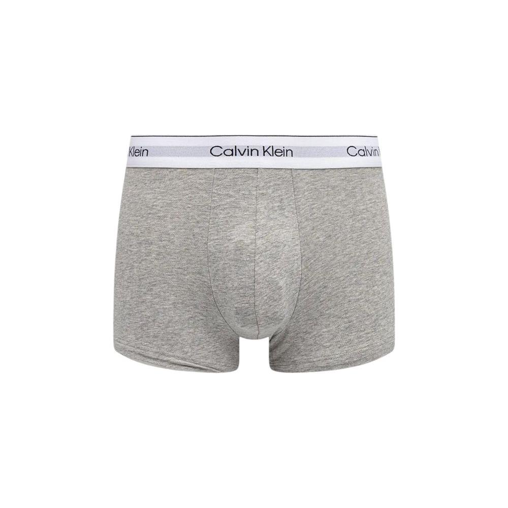 Calvin Klein gray cotton boxer shorts with logo waistband, featuring a stylish and comfortable design for everyday wear.