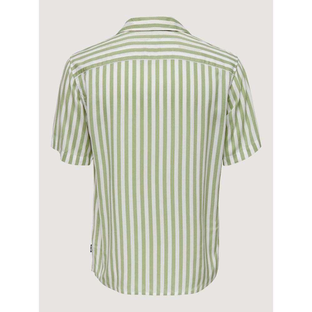 Only & Sons Green Viscose Shortsleeve