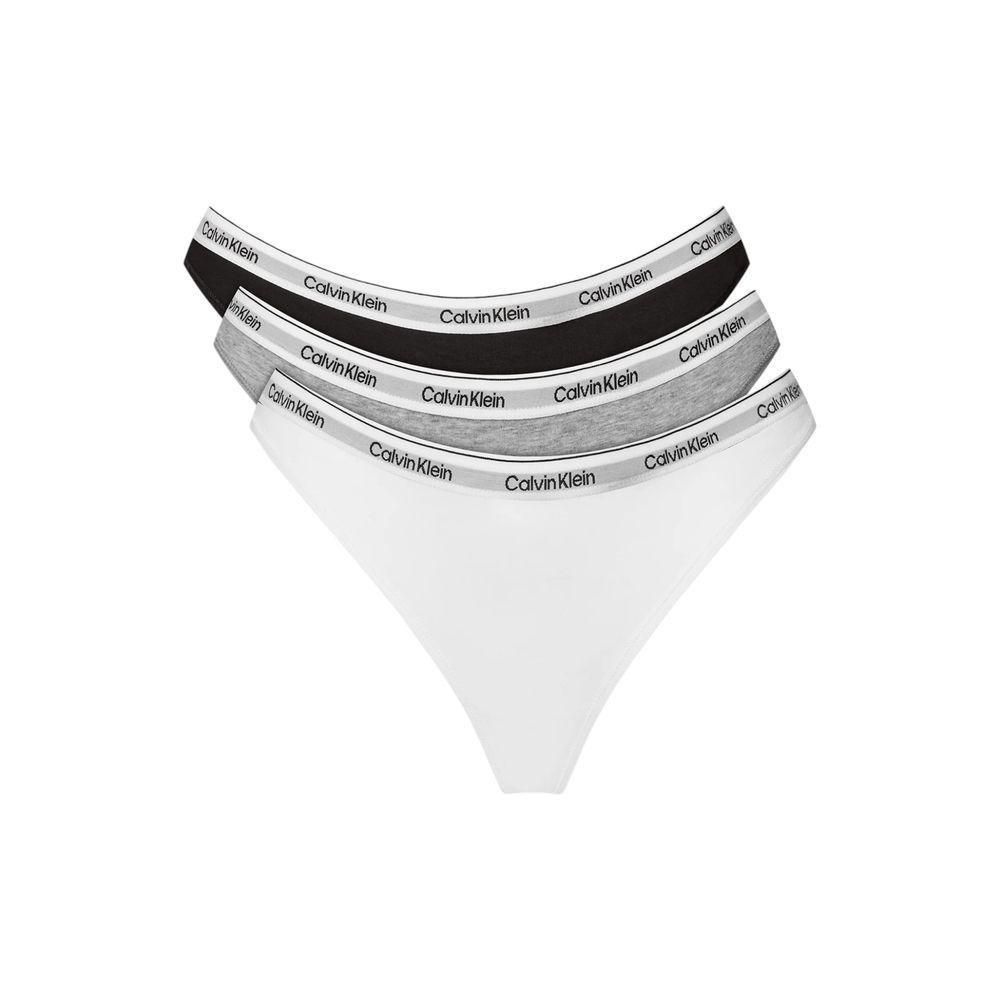 Calvin Klein Underwear Gray Cotton Thong Pack - 3-Pack Women's Comfortable Low-Rise Design
