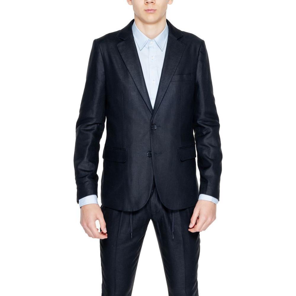 Antony Morato Black Linen Blazer AN-13367300009-IT46 | S