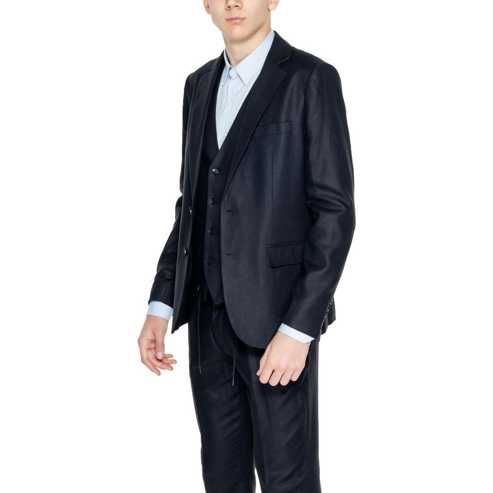 Antony Morato Black Linen Blazer AN-13367300009-IT46 | S